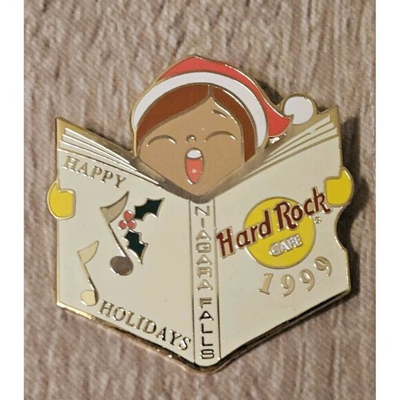 Hard Rock Cafe Niagara Falls 1999 Christmas Caroler Holiday Limited Edition Pin - Picture 1 of 3